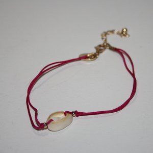 🌸🐚✨ Pink & Shell Ankle Bracelet (Adjustable 9–11")